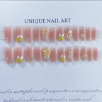 Press-On Nail Set Floral Art Non-Toxic