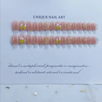 Press-On Nail Set Floral Art Non-Toxic