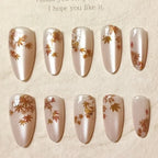 Press-On Nail Set Floral Art Peel-And-Stick Gentle Removal