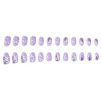 Press-On Nail Set Floral Art Reusable 24-Piece