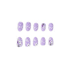 Press-On Nail Set Floral Art Reusable 24-Piece