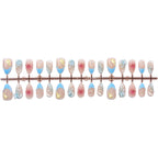 Press-On Nail Set Floral Art Reusable & Comfortable Fit