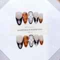 Press-On Nail Set Floral & Artistic Peel-And-Press