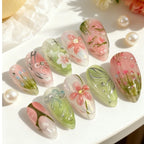 Press-On Nail Set Floral & Artistic Quick Application