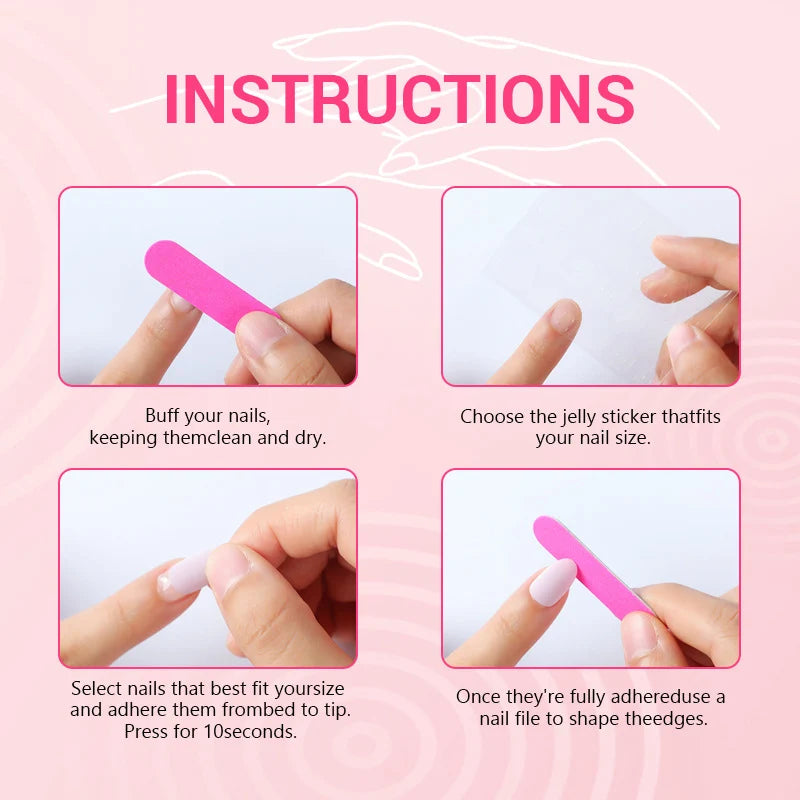 Press-On Nail Set Floral & Artistic Quick Application
