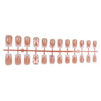 Press-On Nail Set Floral & Bow Accents Natural-Look