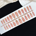 Press-On Nail Set Floral & Bow Embellishments 30-Piece Peel-And-Stick