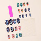 Press-On Nail Set Floral & Butterfly Chip-Resistant