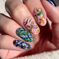 Press-On Nail Set Floral & Butterfly Chip-Resistant