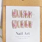 Press-On Nail Set Floral & Butterfly Designs 30-Piece