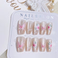 Press-On Nail Set Floral & Butterfly Designs 30-Piece