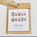 Press-On Nail Set Floral & Butterfly Easy Apply Reusable