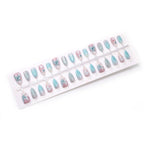Press-On Nail Set Floral & Butterfly No-Mess Adhesive