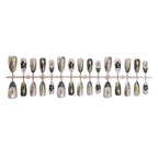 Press-On Nail Set Floral & Butterfly Peel-And-Stick Reusable