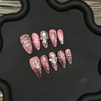 Press-On Nail Set Floral & Butterfly Reusable