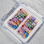 Press-On Nail Set Floral & Butterfly Reusable Salon-Quality