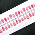 Press-On Nail Set Floral Camellia Easy Application