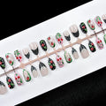 Press-On Nail Set Floral & Cherry Long-Lasting