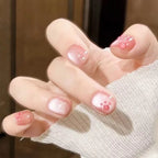 Press-On Nail Set Floral Chip-Resistant Multiple Sizes