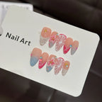 Press-On Nail Set Floral & Citrus Reusable