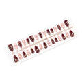 Press-On Nail Set Floral & Dazzling Accents Multiple Sizes