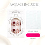 Press-On Nail Set Floral & Dazzling Accents Multiple Sizes