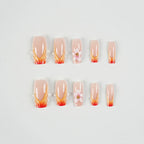Press-On Nail Set Floral Design 24-Piece