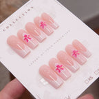 Press-On Nail Set Floral Design 24-Piece