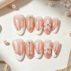 Press-On Nail Set Floral Design 24-Piece