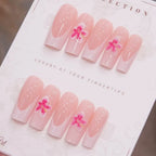 Press-On Nail Set Floral Design 24-Piece