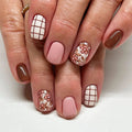 Press-On Nail Set Floral Design 24-Piece Easy Application