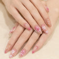 Press-On Nail Set Floral Design 24-Piece Easy Application