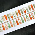Press-On Nail Set Floral Design 24 Piece Easy Application