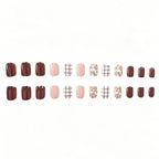 Press-On Nail Set Floral Design 24-Piece Easy Application