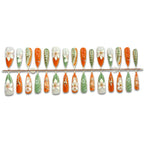 Press-On Nail Set Floral Design 24 Piece Easy Application