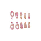 Press-On Nail Set Floral Design 24-Piece Easy Application