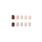 Press-On Nail Set Floral Design 24-Piece Easy Application