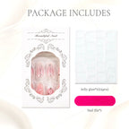 Press-On Nail Set Floral Design 24 Pieces