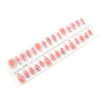 Press-On Nail Set Floral Design 24 Pieces