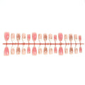 Press-On Nail Set Floral Design 30-Piece No Glue