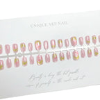Press-On Nail Set Floral Design 30 Pieces