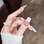 Press-On Nail Set Floral Design Adhesive-Backed & Comfortable Fit