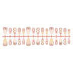Press-On Nail Set Floral Design Adhesive-Backed & Long-Lasting