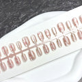 Press-On Nail Set Floral Design Adhesive Backing