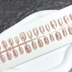 Press-On Nail Set Floral Design Adhesive Backing