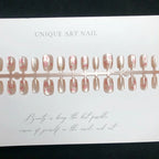 Press-On Nail Set Floral Design Adhesive Backing