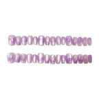 Press-On Nail Set Floral Design Adhesive Backing 30-Piece