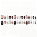 Press-On Nail Set Floral Design Adhesive Backing