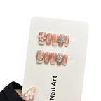 Press-On Nail Set Floral Design Adhesive Backing & Long-Lasting