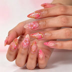 Press-On Nail Set Floral Design Adhesive & Comfort Fit